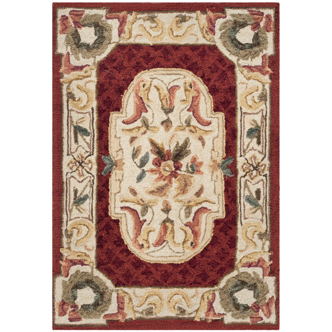 SAFAVIEH Easy Care EZC755A Ivory / Red Rug Image 9