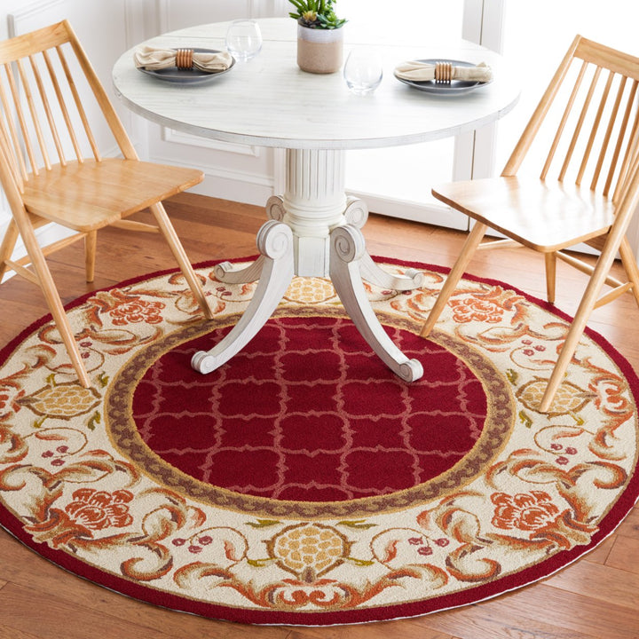 SAFAVIEH Easy Care EZC753C Burgundy / Ivory Rug Image 2