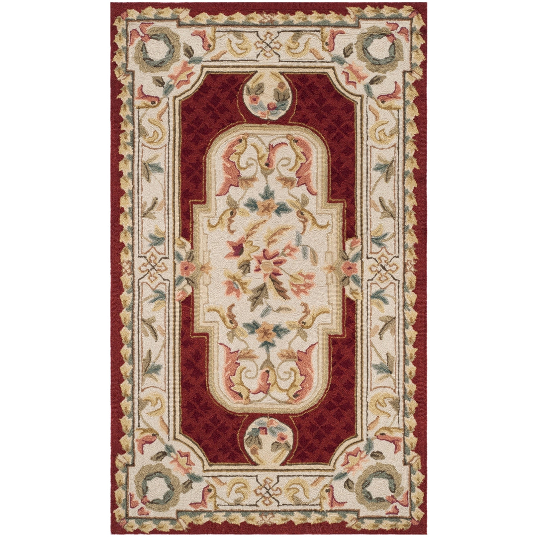 SAFAVIEH Easy Care EZC755A Ivory / Red Rug Image 10