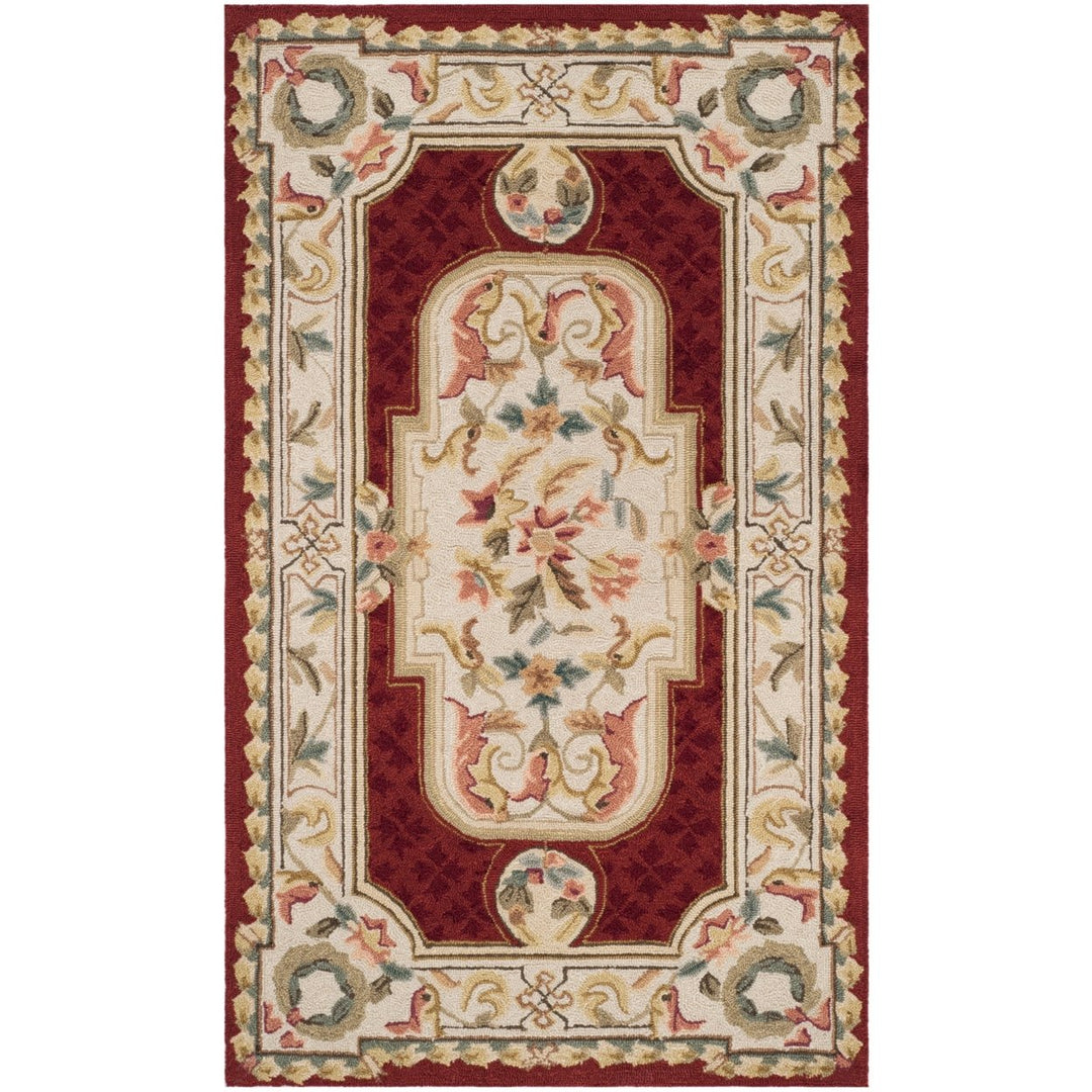 SAFAVIEH Easy Care EZC755A Ivory / Red Rug Image 1