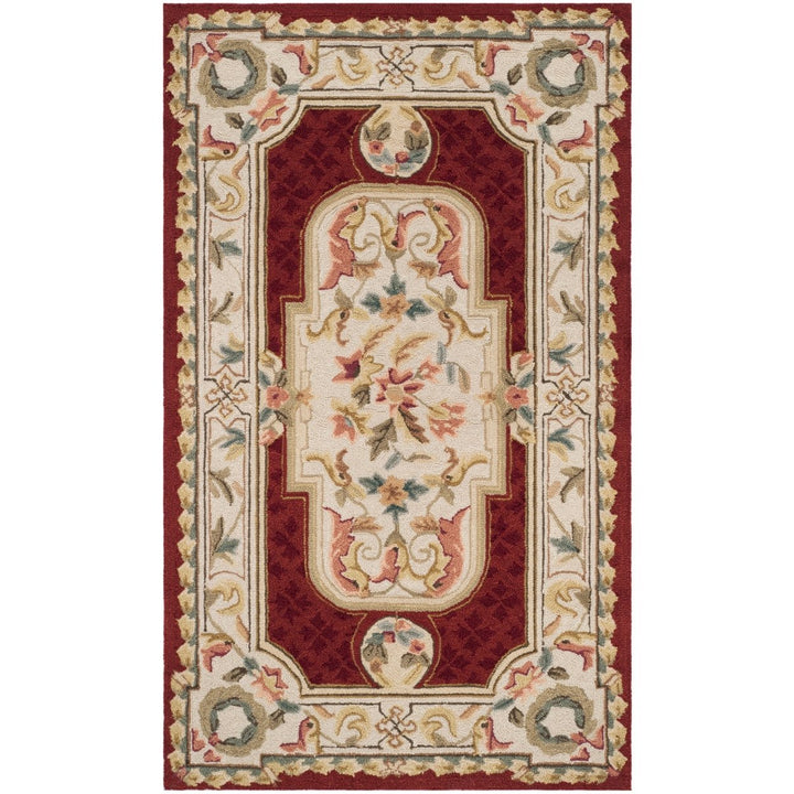 SAFAVIEH Easy Care EZC755A Ivory / Red Rug Image 1