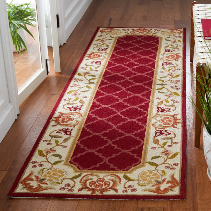 SAFAVIEH Easy Care EZC753C Burgundy / Ivory Rug Image 3