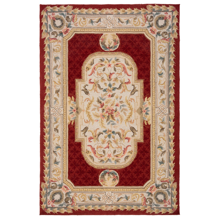 SAFAVIEH Easy Care EZC755A Ivory / Red Rug Image 11