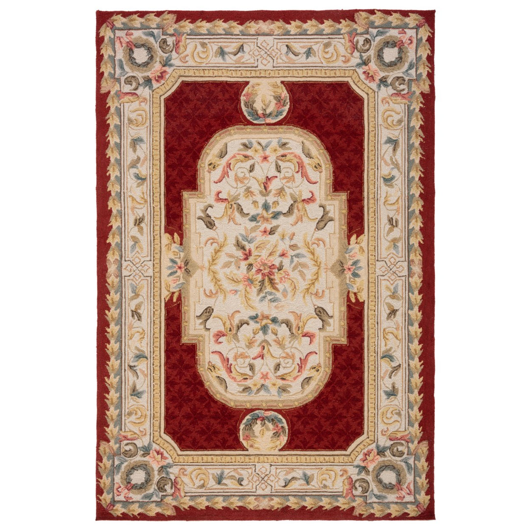 SAFAVIEH Easy Care EZC755A Ivory / Red Rug Image 1