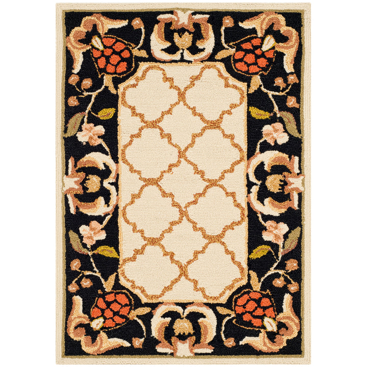 SAFAVIEH Easy Care EZC753A Ivory / Black Rug Image 7