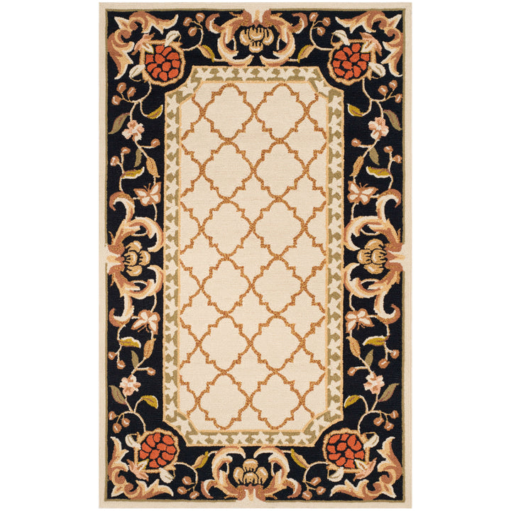 SAFAVIEH Easy Care EZC753A Ivory / Black Rug Image 8