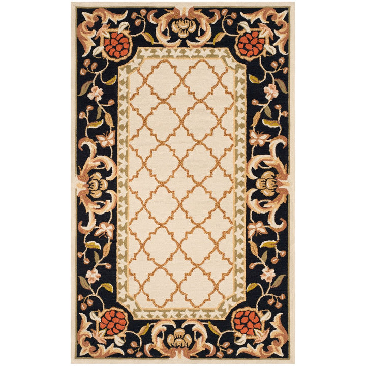 SAFAVIEH Easy Care EZC753A Ivory / Black Rug Image 1