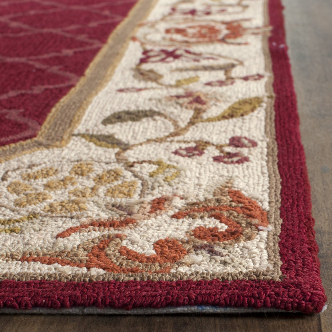 SAFAVIEH Easy Care EZC753C Burgundy / Ivory Rug Image 6