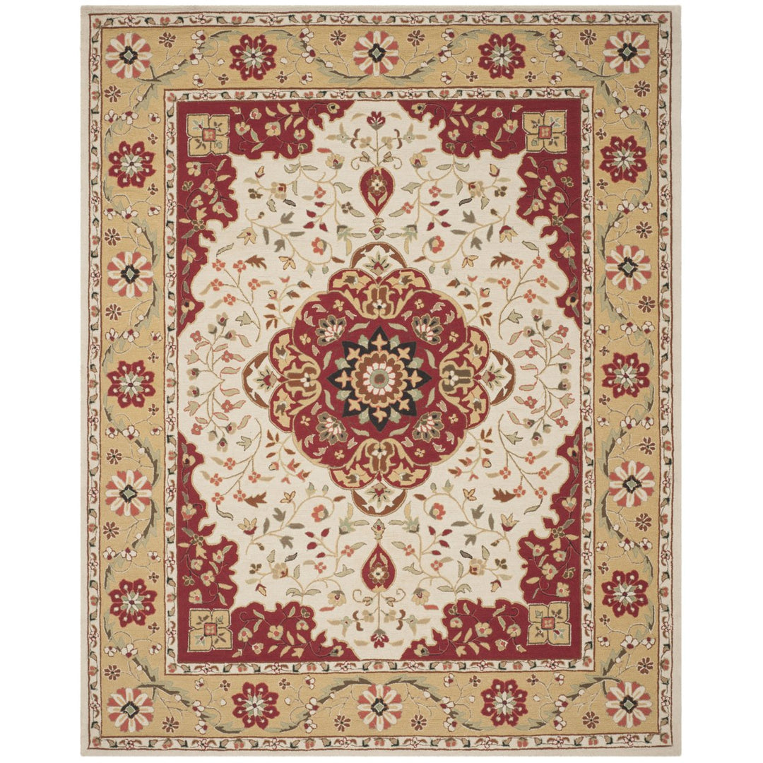 SAFAVIEH Easy Care EZC757F Creme / Red Rug Image 1