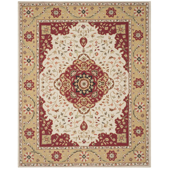 SAFAVIEH Easy Care EZC757F Creme / Red Rug Image 1