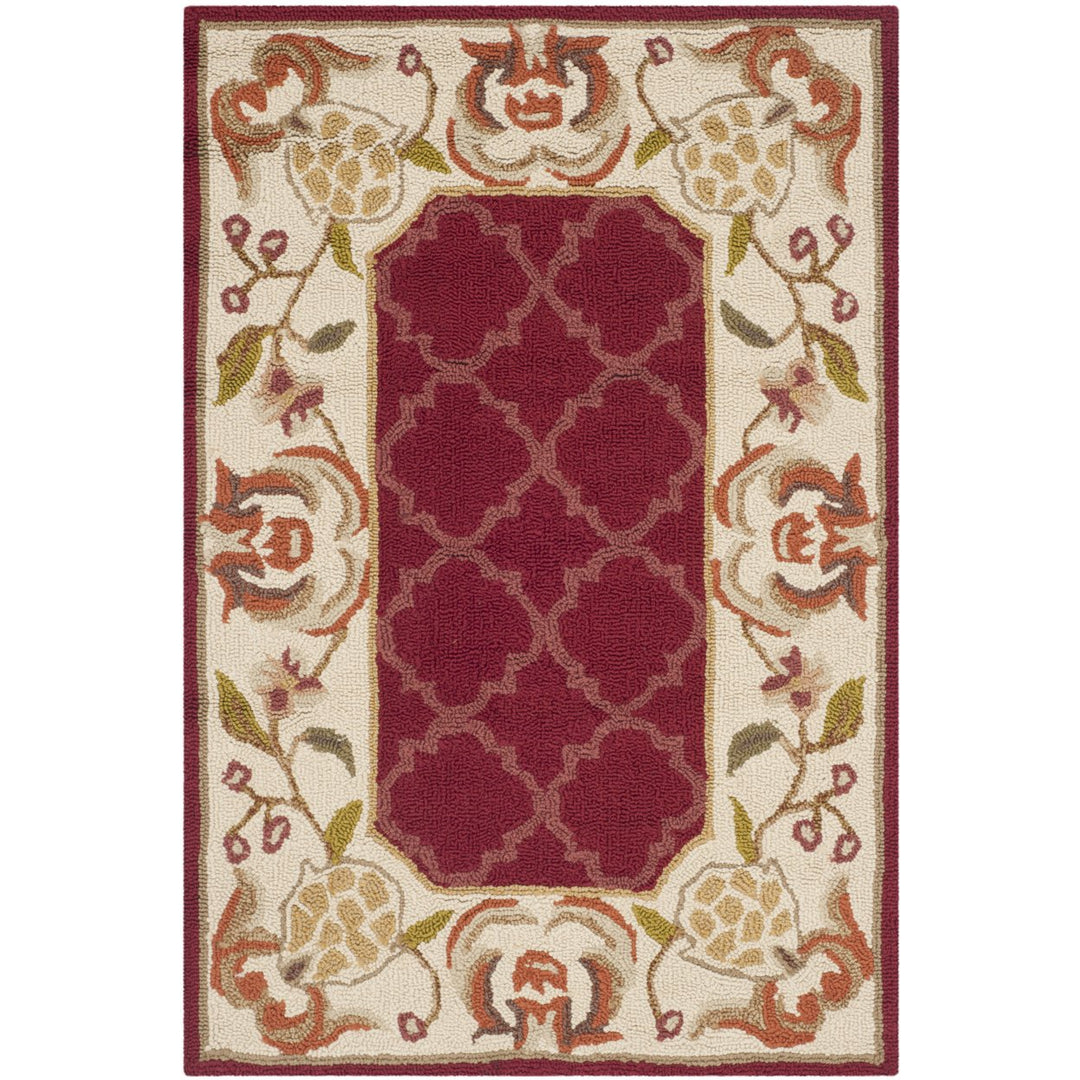 SAFAVIEH Easy Care EZC753C Burgundy / Ivory Rug Image 7