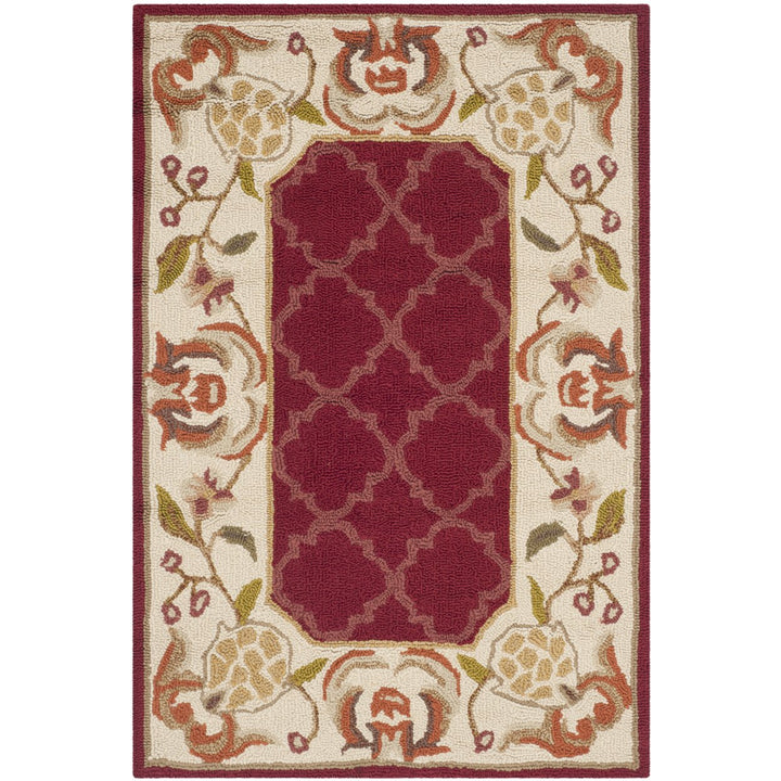 SAFAVIEH Easy Care EZC753C Burgundy / Ivory Rug Image 7