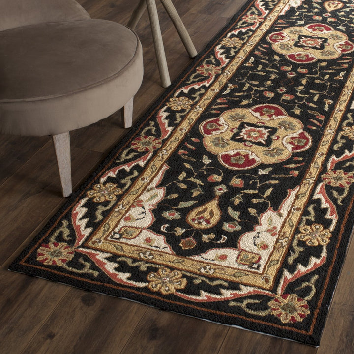 SAFAVIEH Easy Care EZC757E Black / Creme Rug Image 3