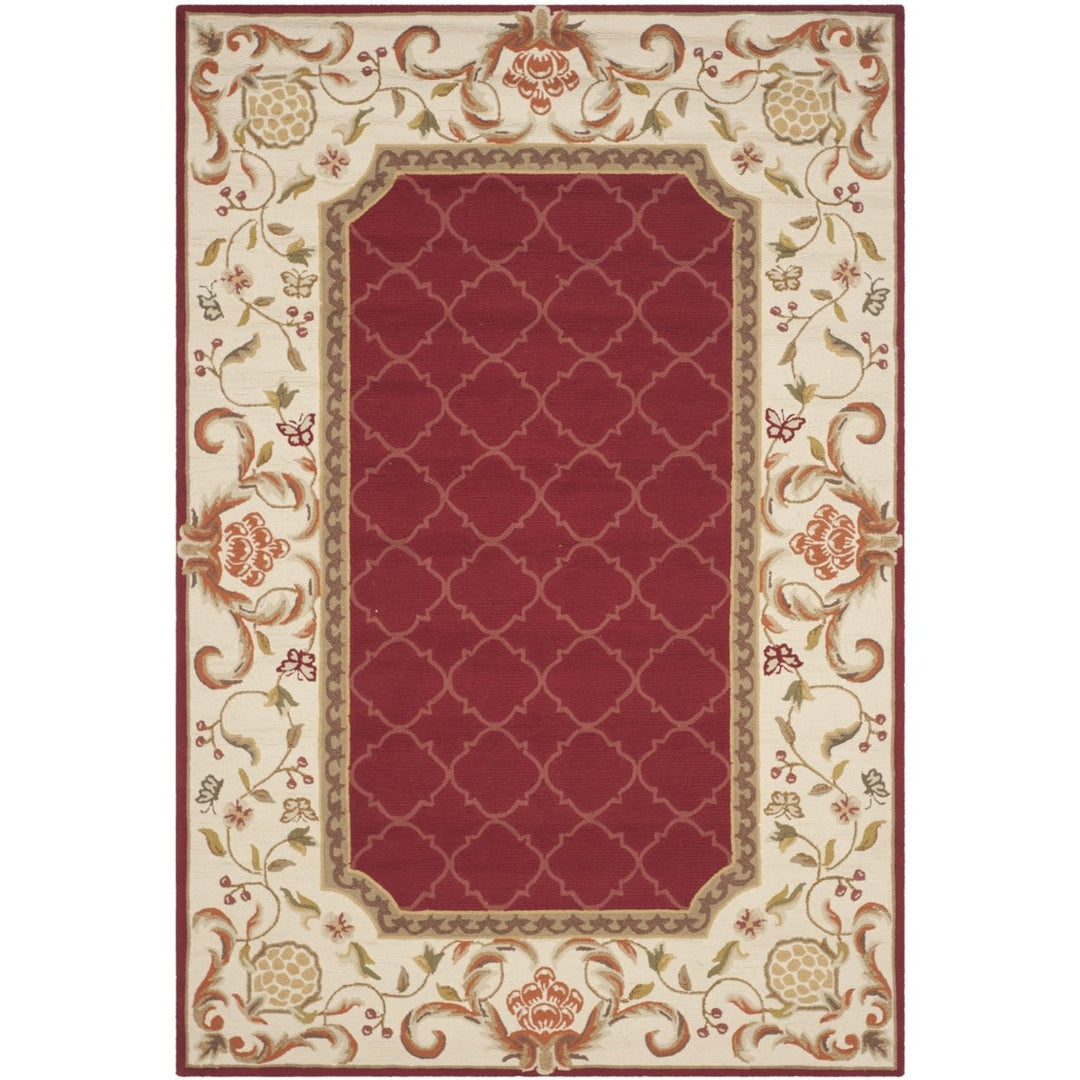 SAFAVIEH Easy Care EZC753C Burgundy / Ivory Rug Image 9