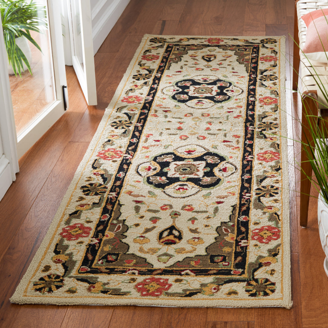 SAFAVIEH Easy Care EZC757G Cream / Olive Rug Image 3