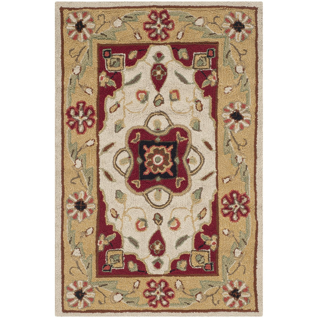 SAFAVIEH Easy Care EZC757F Creme / Red Rug Image 7