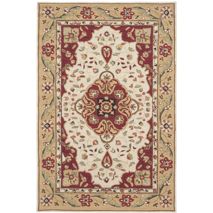 SAFAVIEH Easy Care EZC757F Creme / Red Rug Image 8