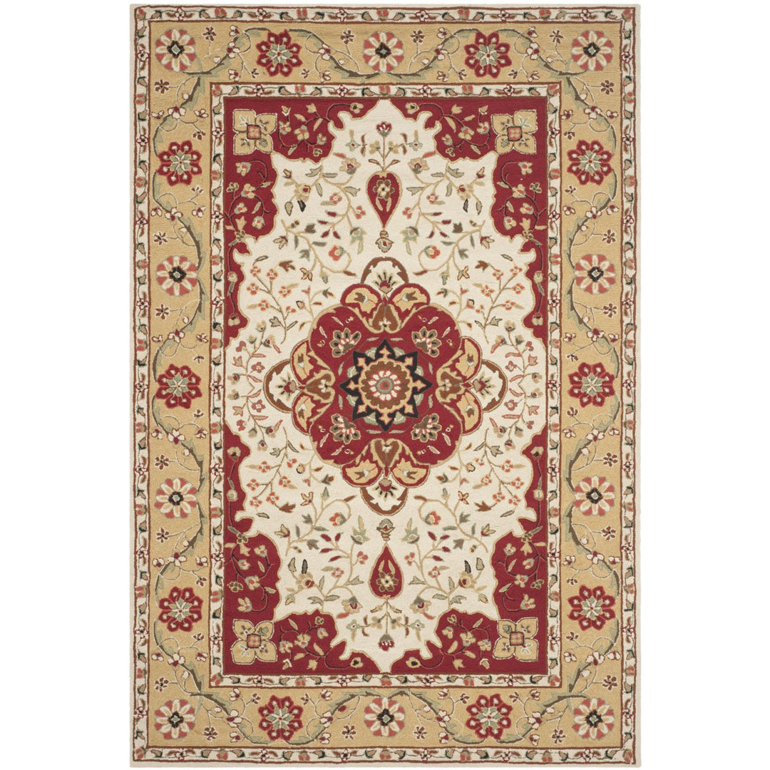 SAFAVIEH Easy Care EZC757F Creme / Red Rug Image 9