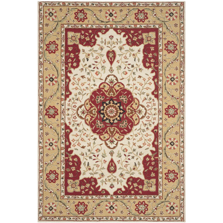 SAFAVIEH Easy Care EZC757F Creme / Red Rug Image 1