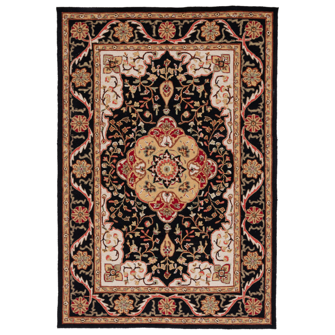 SAFAVIEH Easy Care EZC757E Black / Creme Rug Image 11