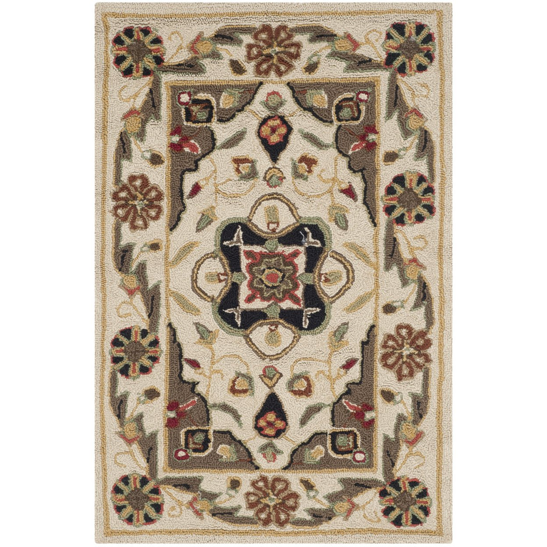 SAFAVIEH Easy Care EZC757G Cream / Olive Rug Image 9