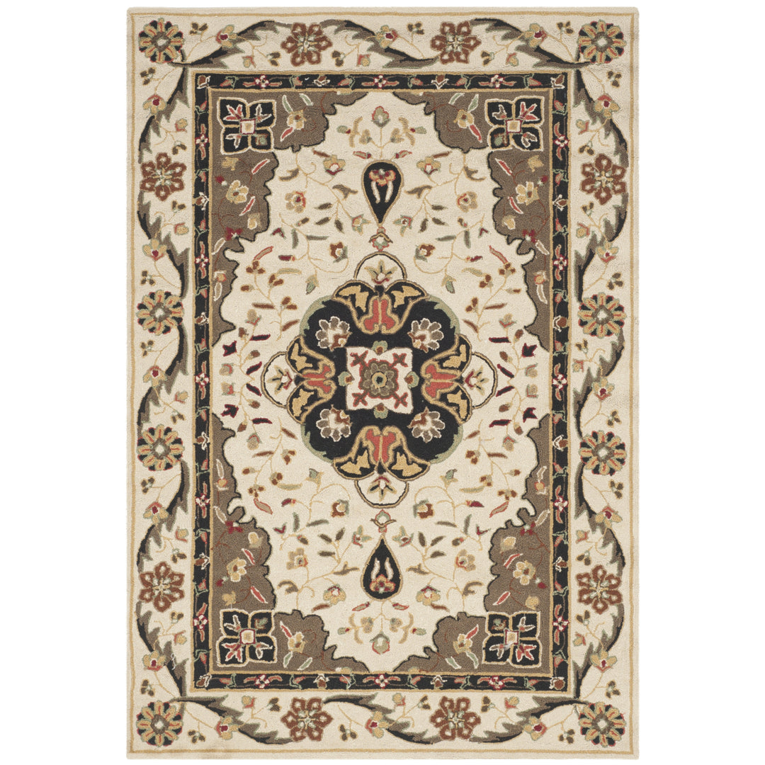 SAFAVIEH Easy Care EZC757G Cream / Olive Rug Image 10