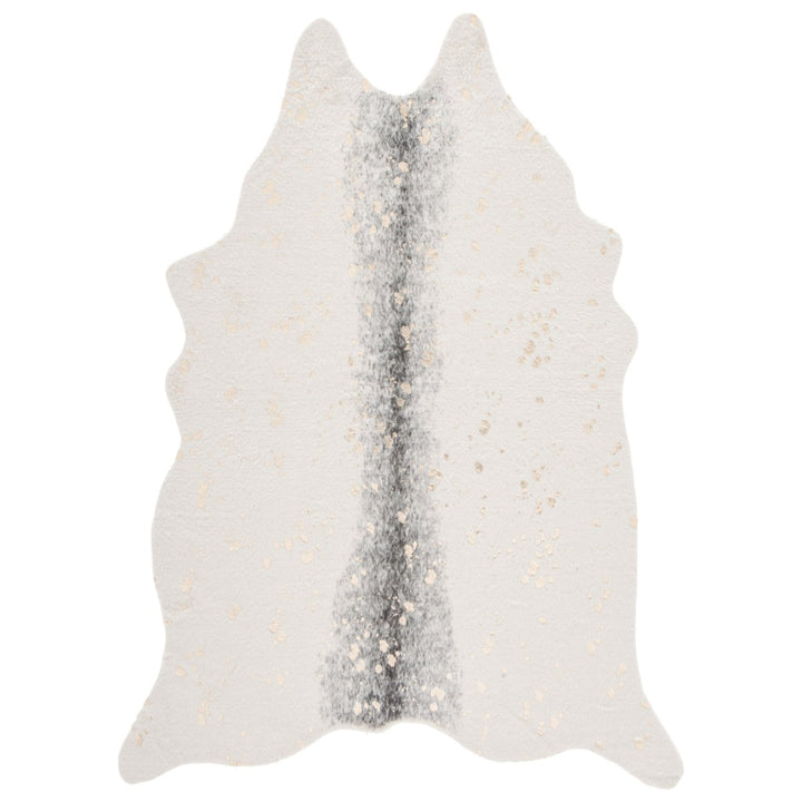 SAFAVIEH Faux Cow Hide FCH205B Beige / Grey Rug Image 2