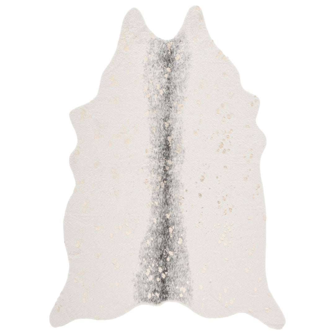 SAFAVIEH Faux Cow Hide FCH205B Beige / Grey Rug Image 1