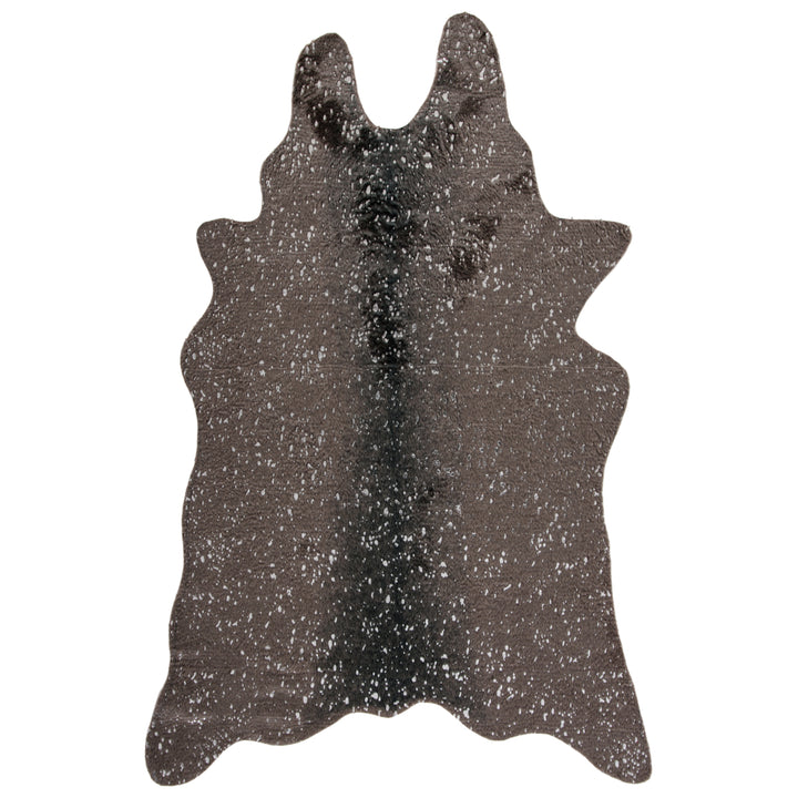 SAFAVIEH Faux Cow Hide FCH206H Dark Grey / Silver Rug Image 2