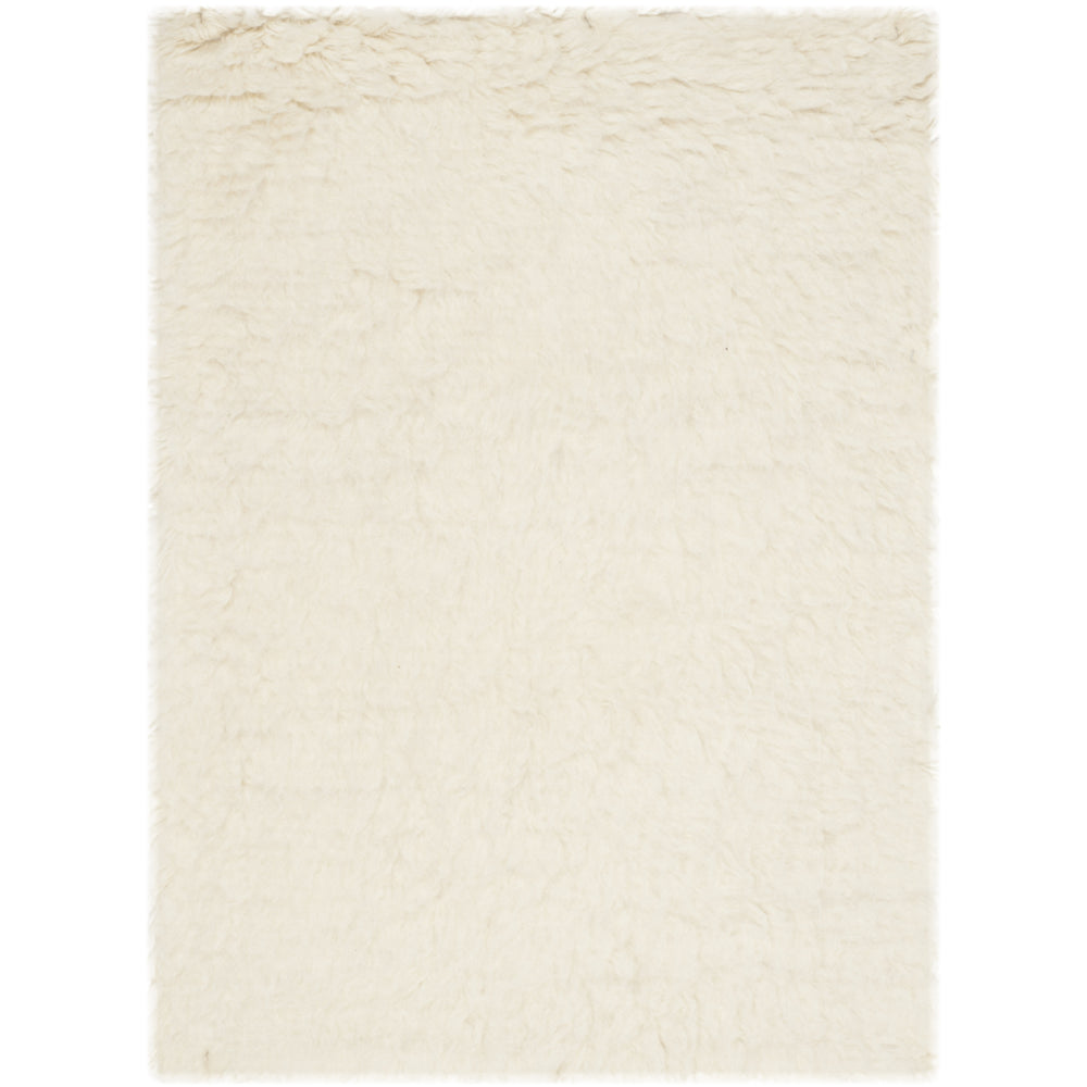 SAFAVIEH Flokati Collection FLK150A Handmade Ivory Rug Image 2