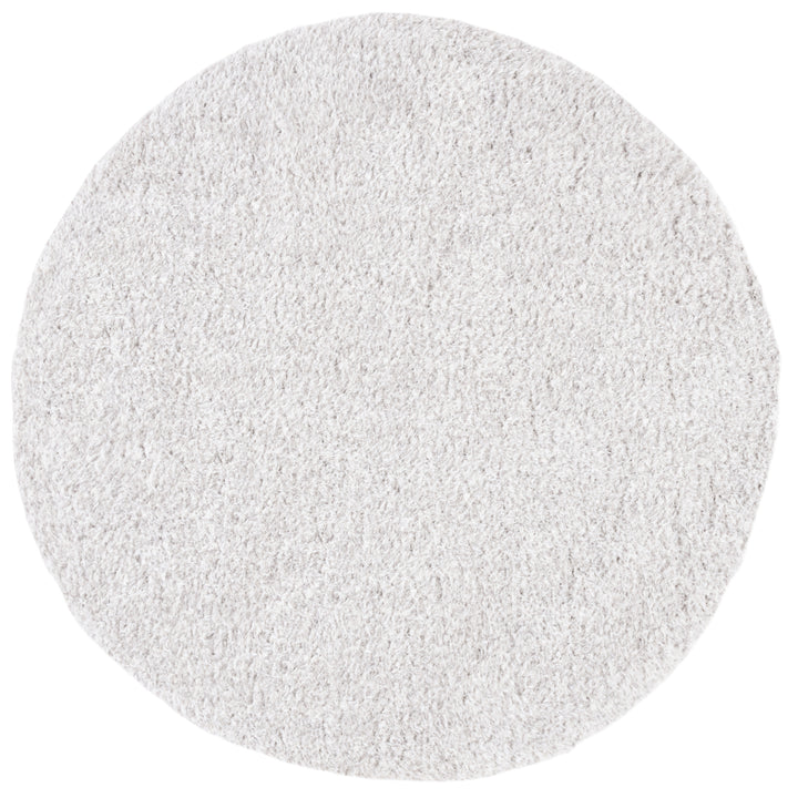 SAFAVIEH Flokati Collection FLK310B Ivory / Grey Rug Image 4