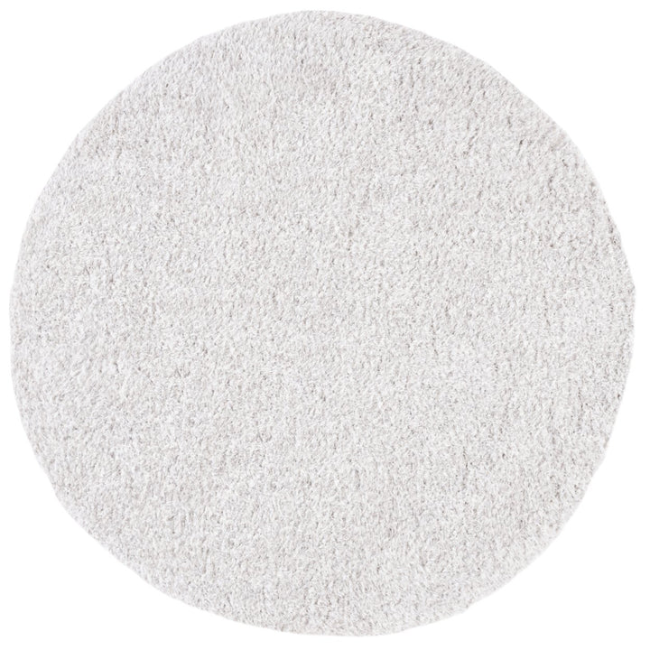 SAFAVIEH Flokati Collection FLK310B Ivory / Grey Rug Image 1