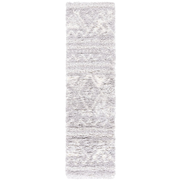 SAFAVIEH Flokati Collection FLK311F Grey / Ivory Rug Image 5