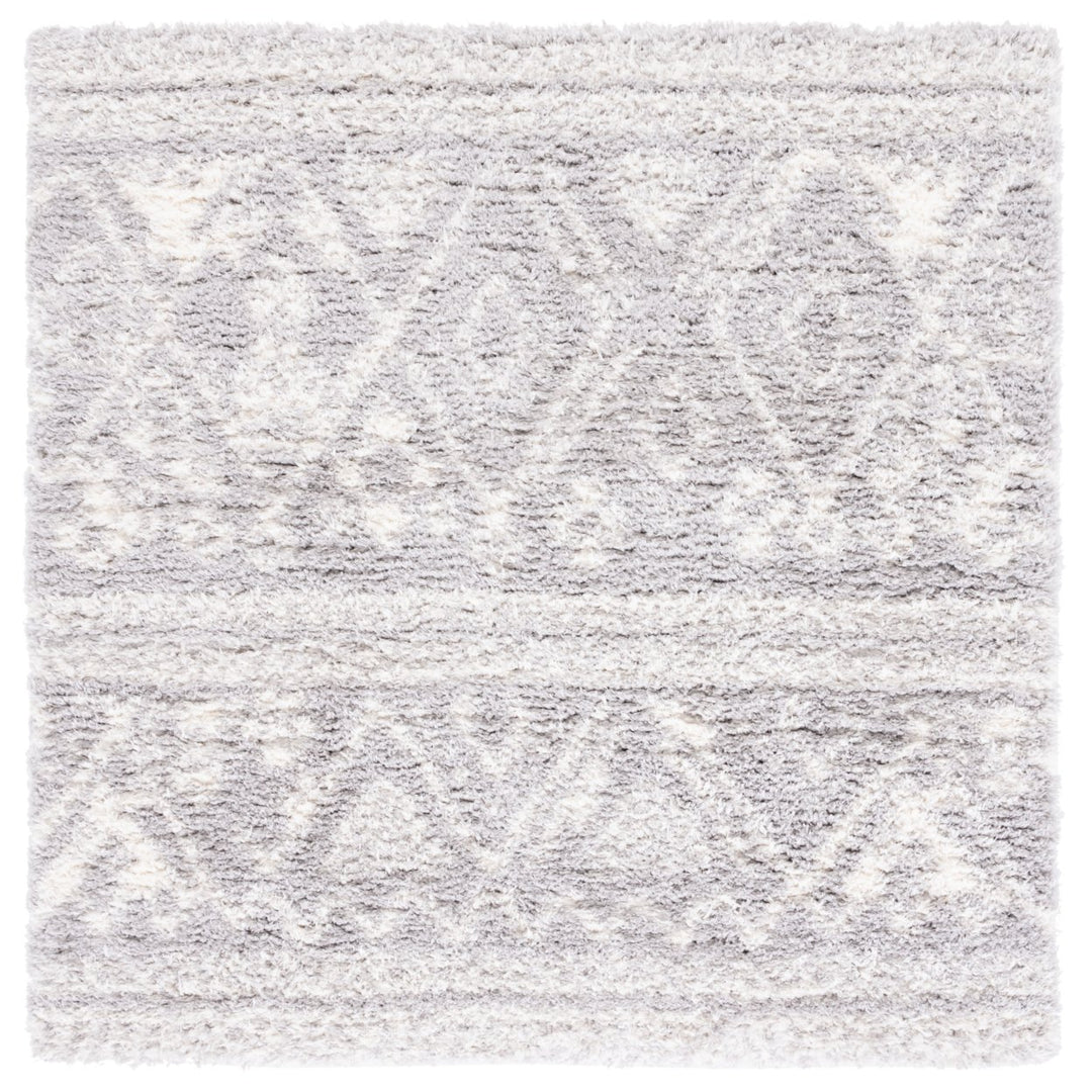 SAFAVIEH Flokati Collection FLK311F Grey / Ivory Rug Image 6