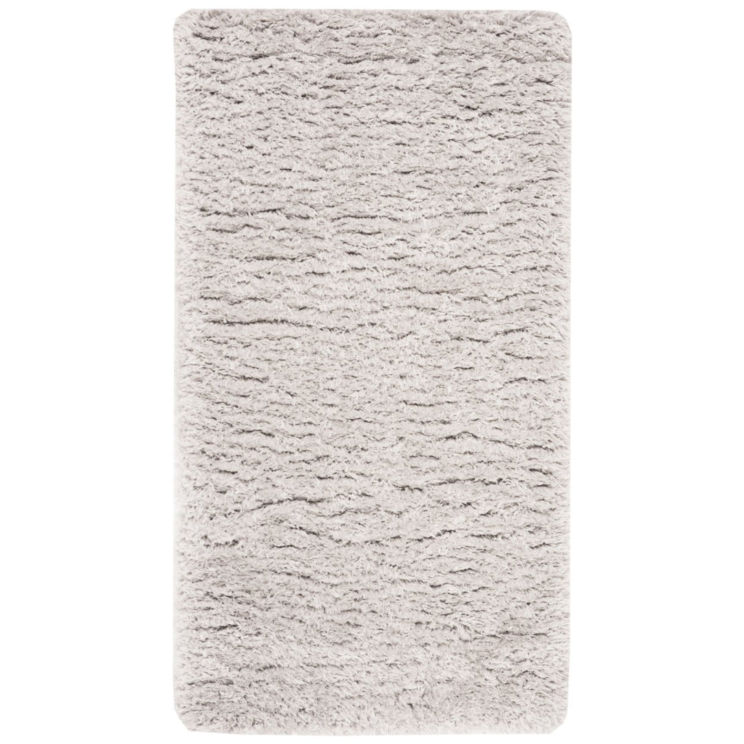 SAFAVIEH Flokati Shag Collection FLK950F Silver Rug Image 1