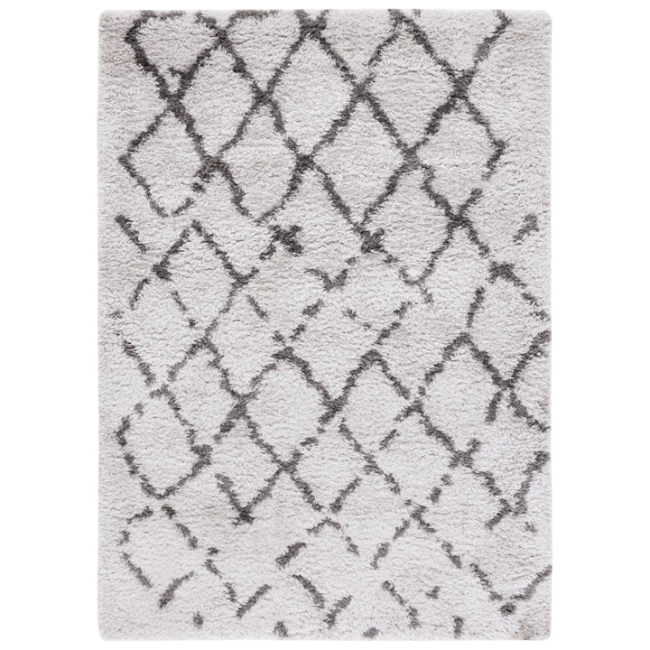 SAFAVIEH Flokati Shag FLK981G Silver / Charcoal Rug Image 2