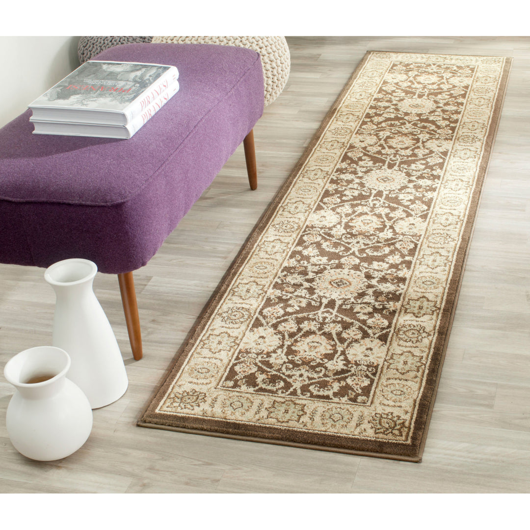 SAFAVIEH Florenteen FLR127-2512 Brown / Ivory Rug Image 2