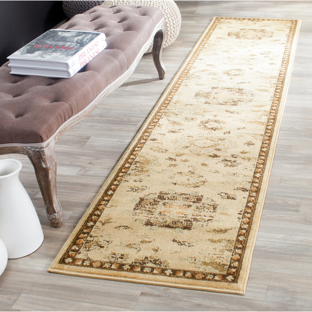 SAFAVIEH Florenteen FLR128-1225 Ivory / Brown Rug Image 2