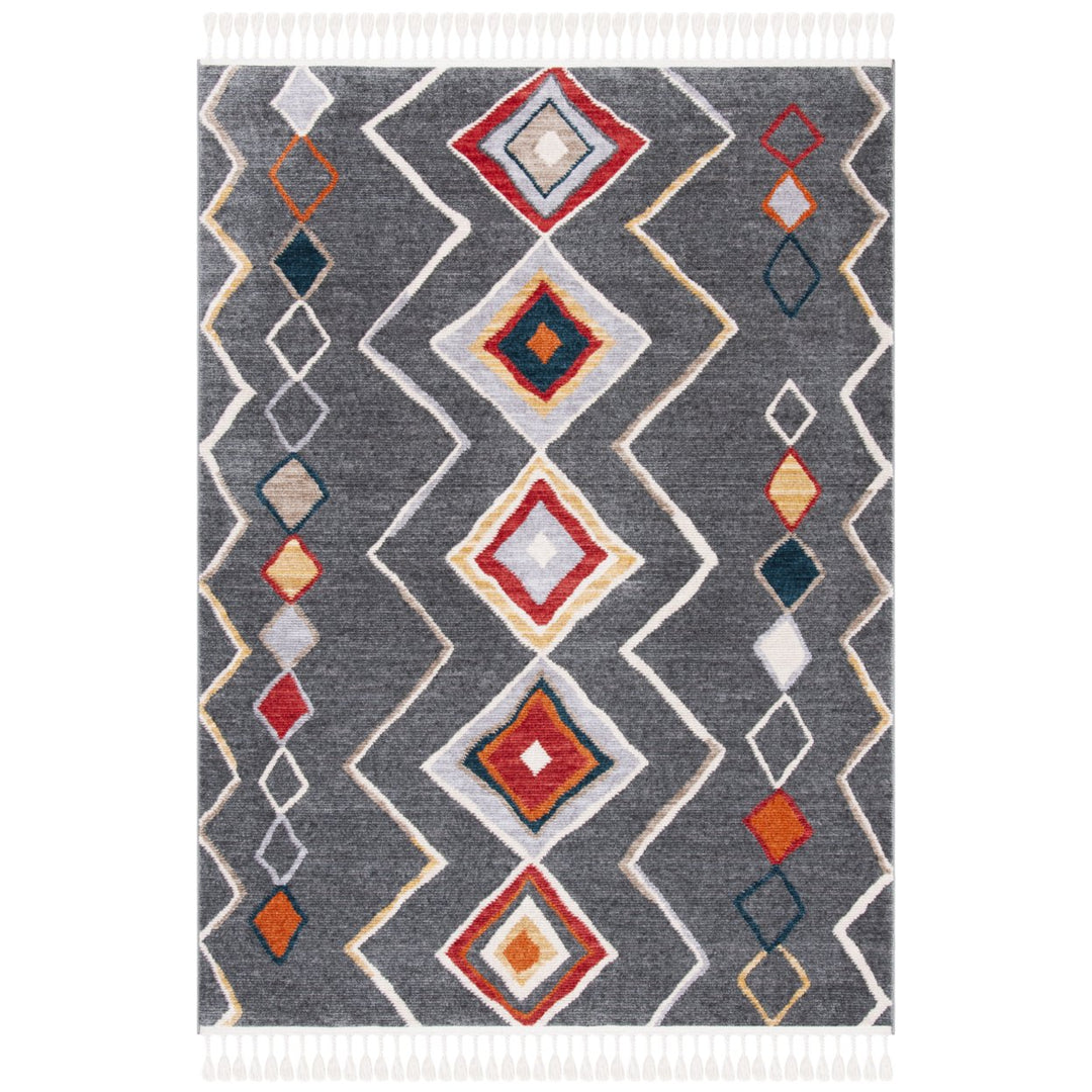 SAFAVIEH Farmhouse FMH599F Dark Grey / Gold Rug Image 1