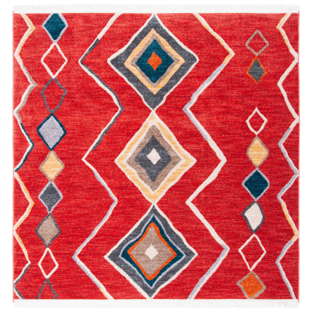SAFAVIEH Farmhouse Collection FMH599Q Red/Gold Rug Image 4