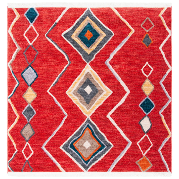 SAFAVIEH Farmhouse Collection FMH599Q Red/Gold Rug Image 1