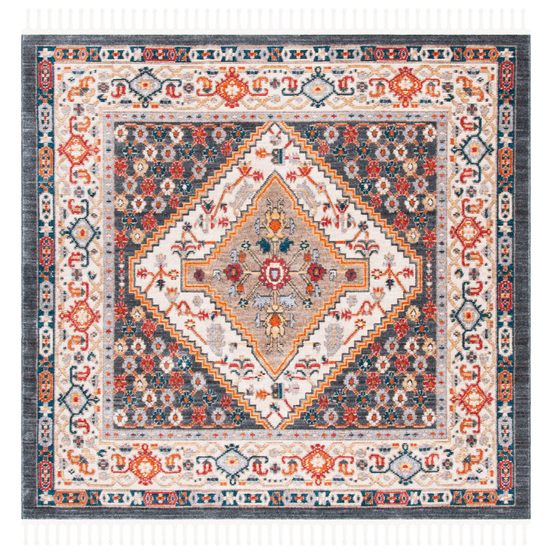 SAFAVIEH Farmhouse FMH812H Charcoal / Ivory Rug Image 4