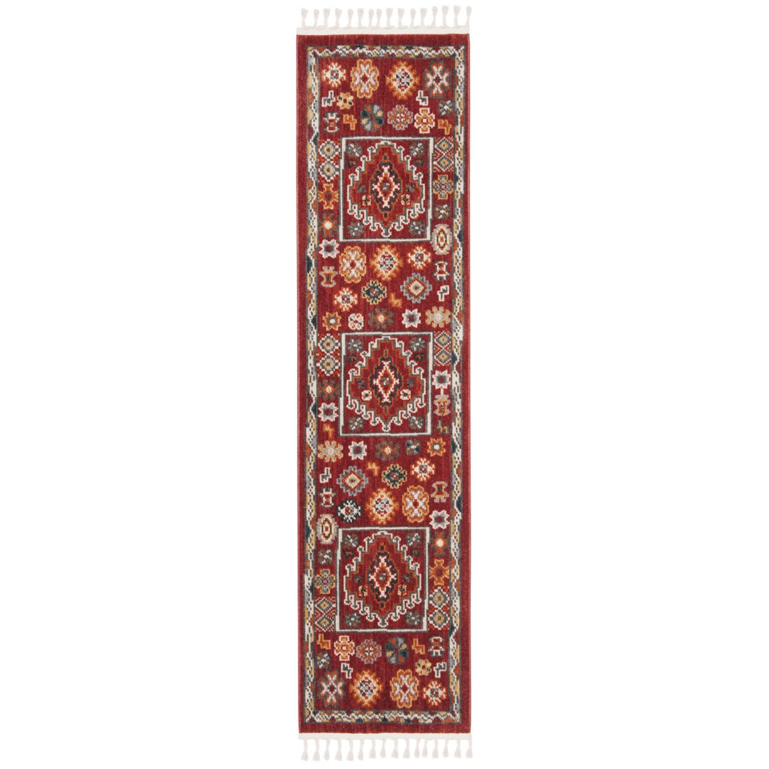 SAFAVIEH Farmhouse FMH814Q Red / Ivory Rug Image 3