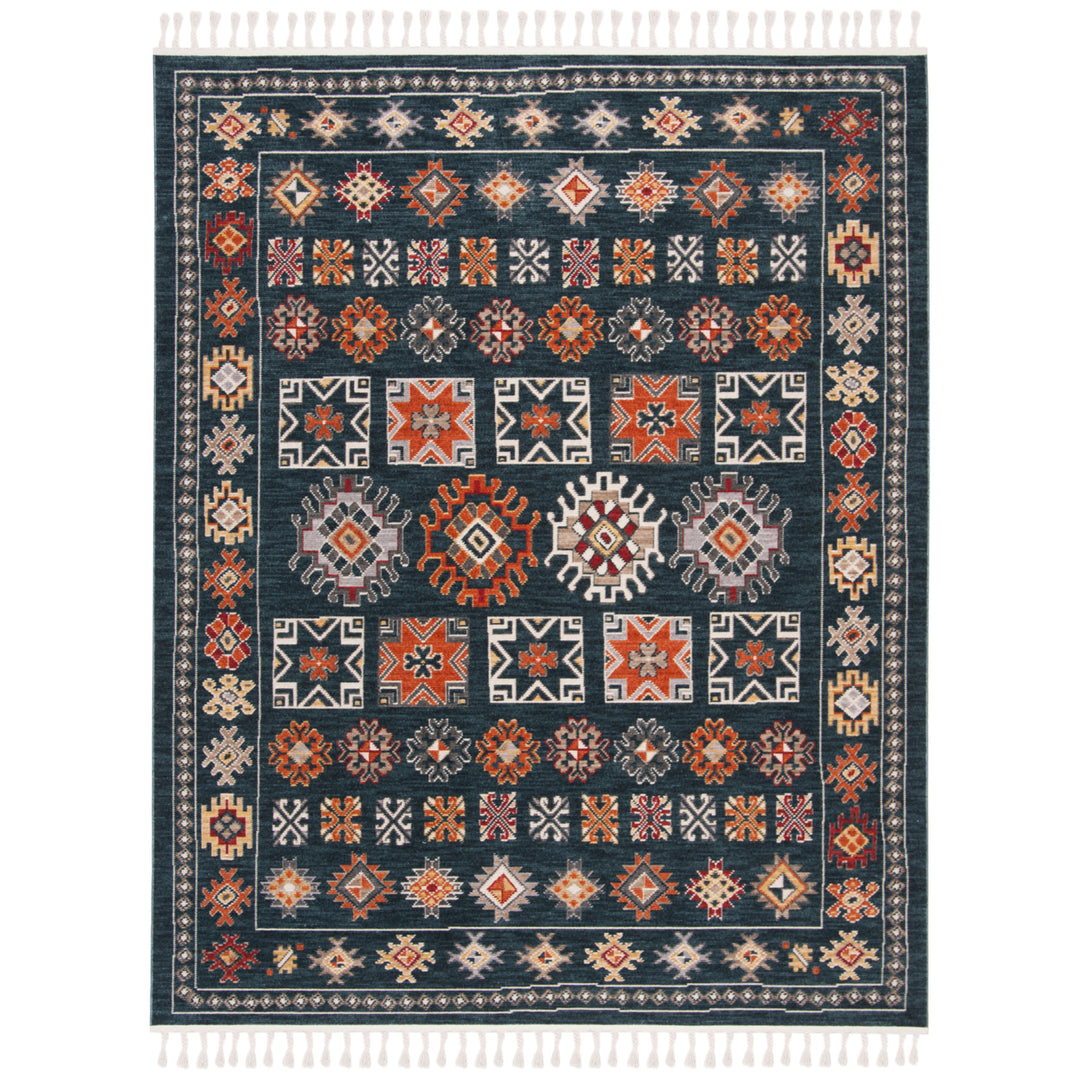 SAFAVIEH Farmhouse FMH822N Navy / Orange Rug Image 1