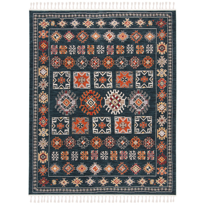 SAFAVIEH Farmhouse FMH822N Navy / Orange Rug Image 1