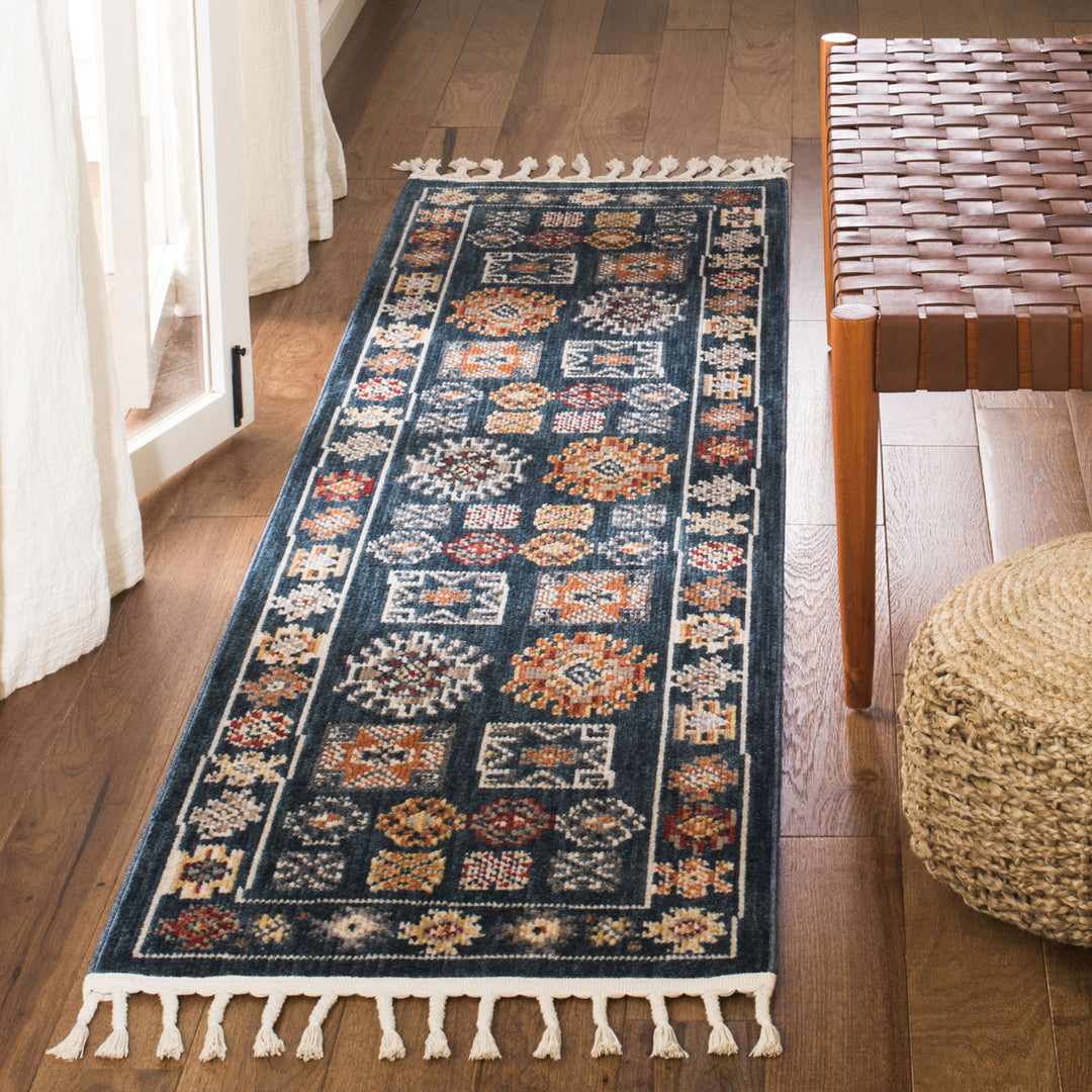 SAFAVIEH Farmhouse FMH822N Navy / Orange Rug Image 2