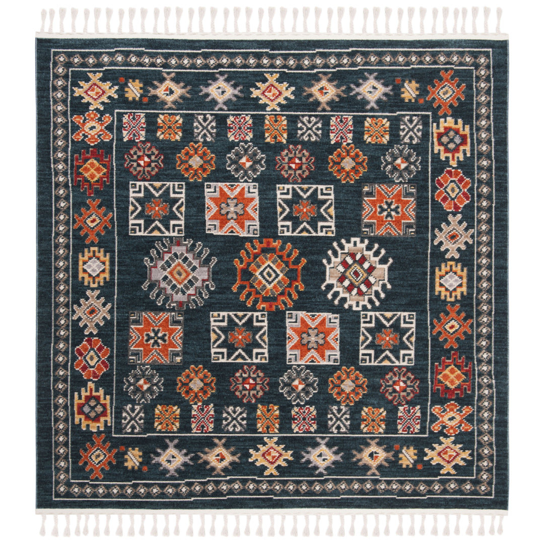 SAFAVIEH Farmhouse FMH822N Navy / Orange Rug Image 4