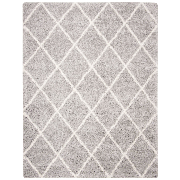 SAFAVIEH Fontana Shag Collection FNT815G Grey / Cream Rug Image 1