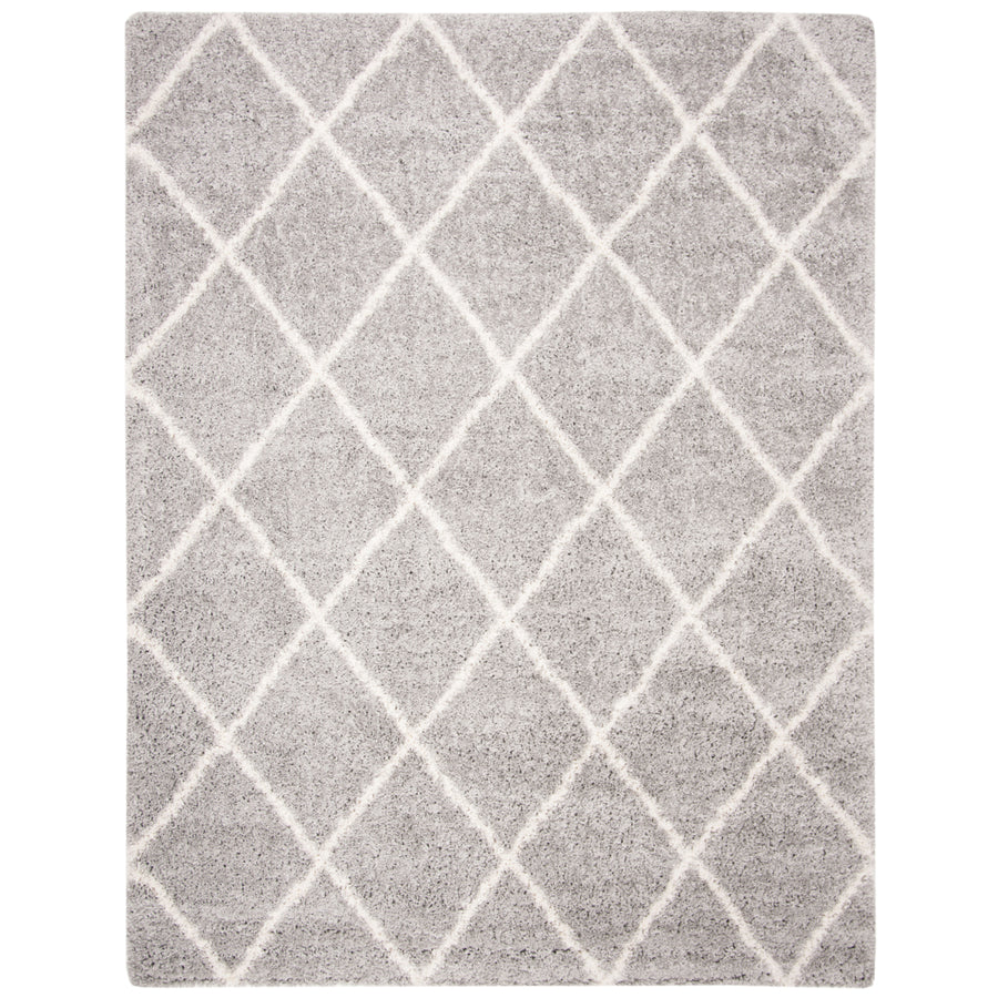 SAFAVIEH Fontana Shag Collection FNT815G Grey / Cream Rug Image 1