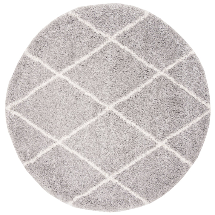 SAFAVIEH Fontana Shag Collection FNT815G Grey / Cream Rug Image 4